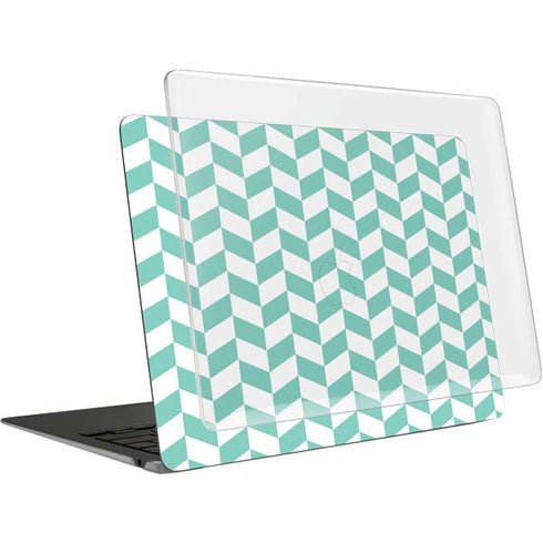 Blue White Chevron MacBook Air 15in (2023-2025) Case plus Skin